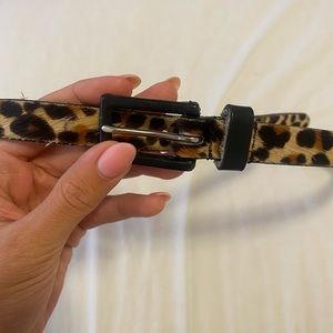 Furry cheetah belt
